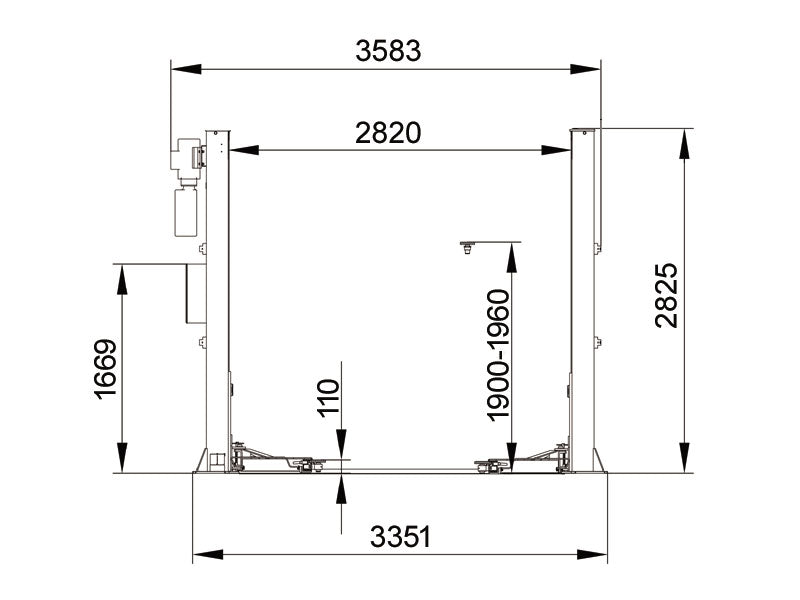 2-Post car lift - Hydraulic - 4000kg - Basic line (JA4000T)