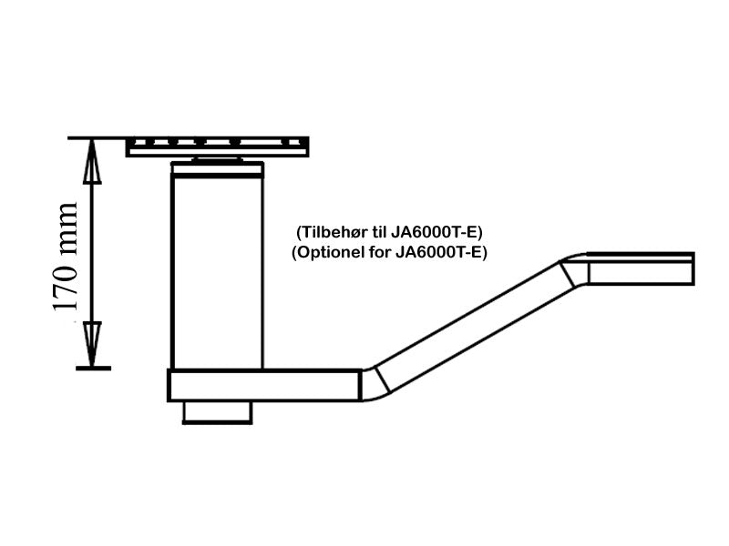 2 Post car lift high adaptor 170mm JA6000T-E (A-93069)