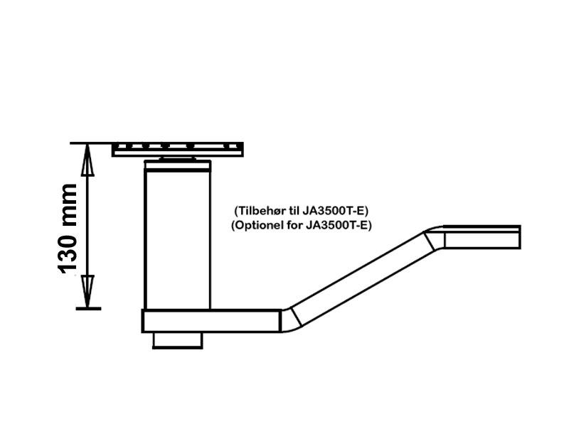2 Post high adaptors 130mm - Euro line (990700)