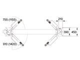 2-Post "Clear floor" car lift - Hydraulic - 4200kg. - Basic line (JA4200T-CF)
