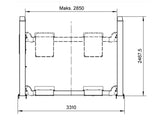 4-Post car lift - hydraulic - 4000kg - Basic line (JA4000F)