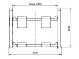 4-Post car lift - hydraulic - 4000kg - Basic line (JA4000F)