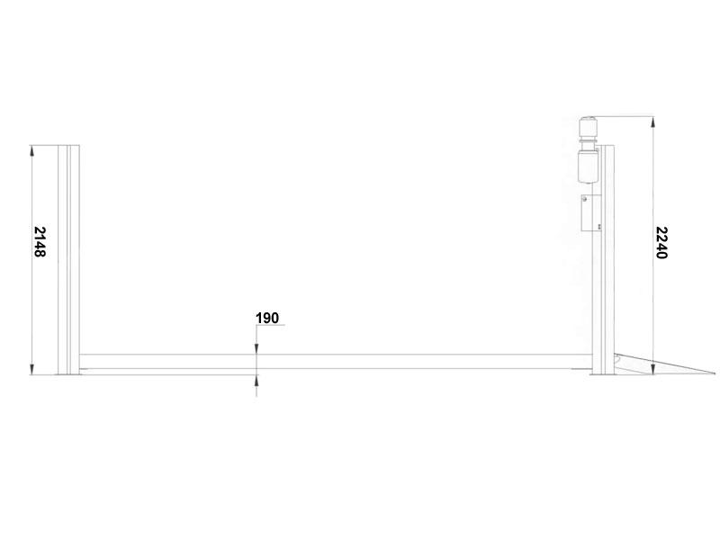 4-Post car lift - hydraulic - 5000kg - Euro line (JA5000F-E)