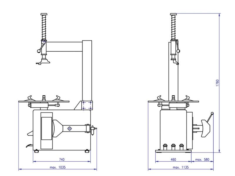 Tyre changer - Euro line (DWB-7-E)