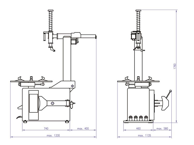 Tyre changer - Euro line (DWB-8-E)