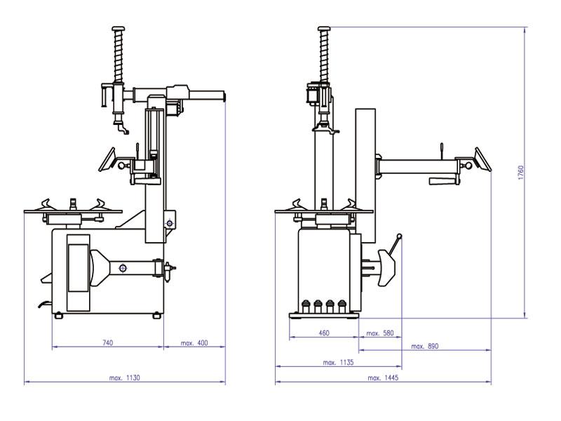 Tyre changer - Euro line (DWB-9-E)