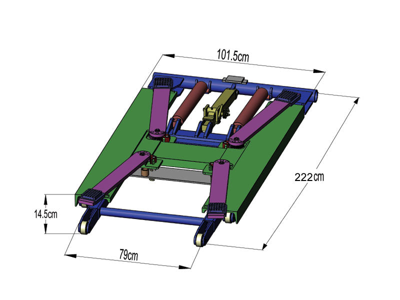 Scissor car lift Mobile Service - 2800 kg. - Basic line (JA2.8Mini)