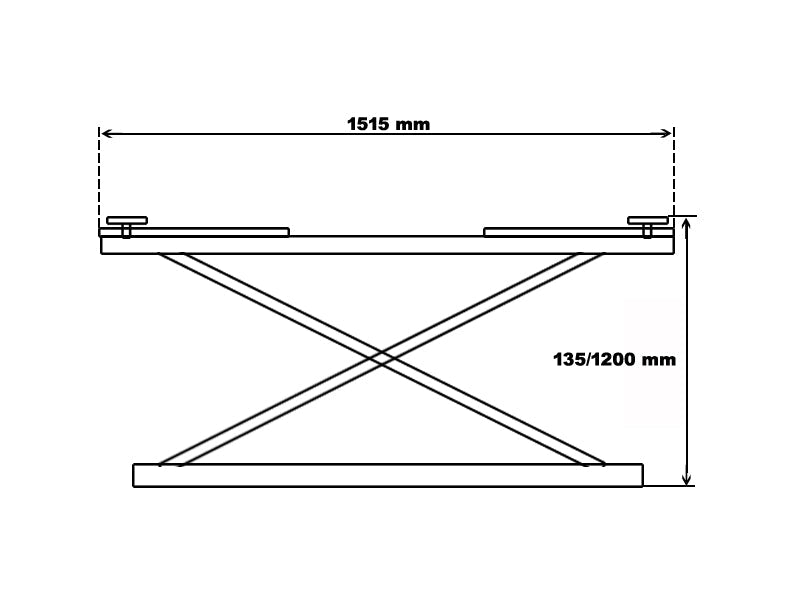 Scissor car lift Mobile Service - 2800 kg. - Basic line (JA2.8Mini)