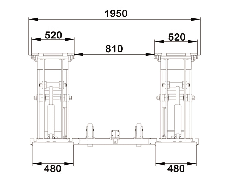 Scissor car lift - Mobile Service - 3000 kg. - Basic line (JA3000S)