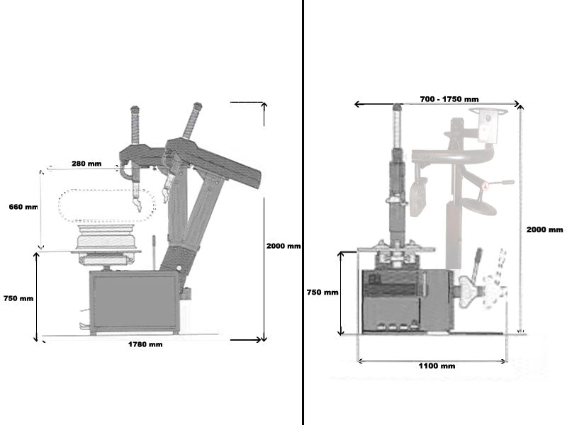 Tyre changer - Basic line (DWB-2.2)