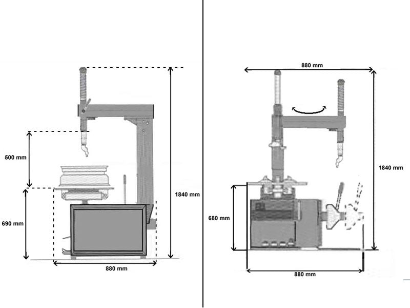 Tyre changer - Basic line (DWB+)