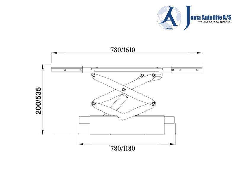 Jacking beam Euro line - Hydraulic (JA2000J-E)