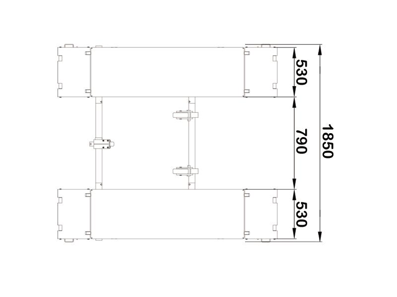Scissor car lift Mobile Service - 3000 kg. - Euro line (JA3000S-E)