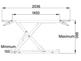 Scissor car lift Mobile Service - 3000 kg. - Euro line (JA3000S-E)