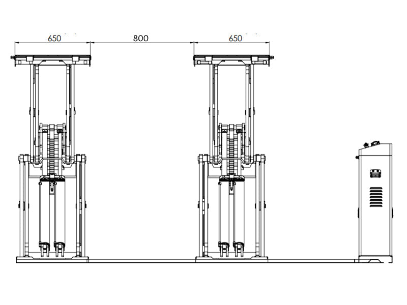 Scissor car lift - Low profile / Floor mounted - 3500 kg. - Euro line (JA3500S-E)