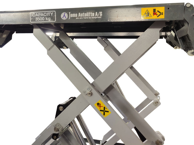 Scissor car lift - Low profile / Floor mounted - 3500 kg. - Euro line (JA3500S-E)
