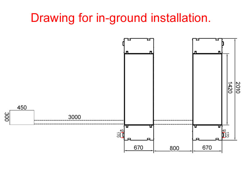 Scissor car lift - Low profile / Floor mounted - 3500 kg. - Euro line (JA3500S-E)