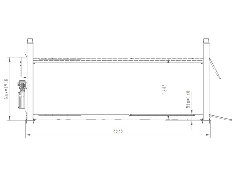 4-Post alignment car lift - hydraulic - 5500kg - Basic line (JA5501F)