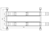 4-Post car lift - hydraulic - 5000kg - Euro line (JA5001F-E)