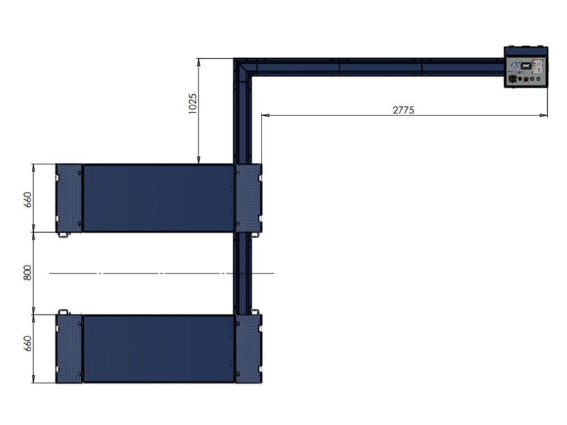 Scissor car lift - Low profile / Floor mounted - 3800 kg. - Basic line (JA6000S)