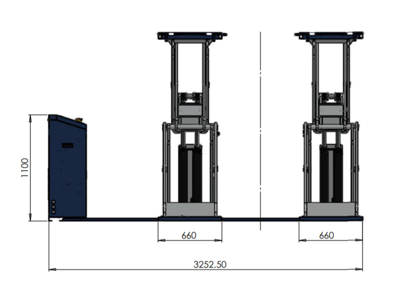 Scissor car lift - Low profile / Floor mounted - 3800 kg. - Basic line (JA6000S)
