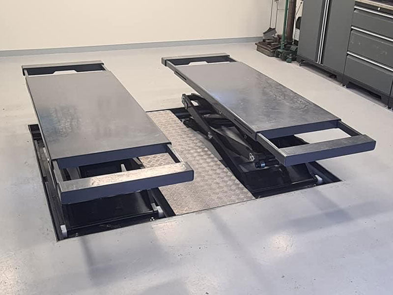 Scissor car lift - in-ground installation - 3800kg. - Basic line (JA6001S)