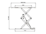 Scissor car lift - in-ground installation - 3800kg. - Basic line (JA6001S)