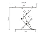 Scissor car lift - in-ground installation - 3800kg. - Basic line (JA6001S)